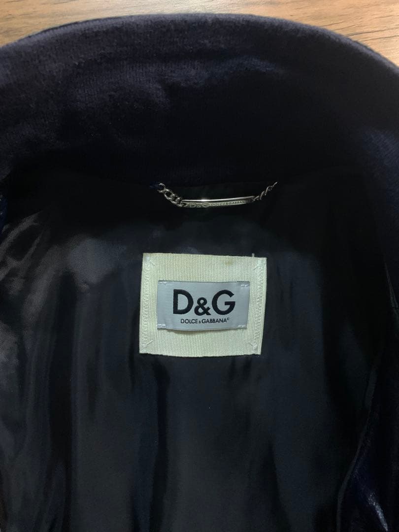 DOLCE＆GABBANA D&G イール レザー　size 46 NAVY
