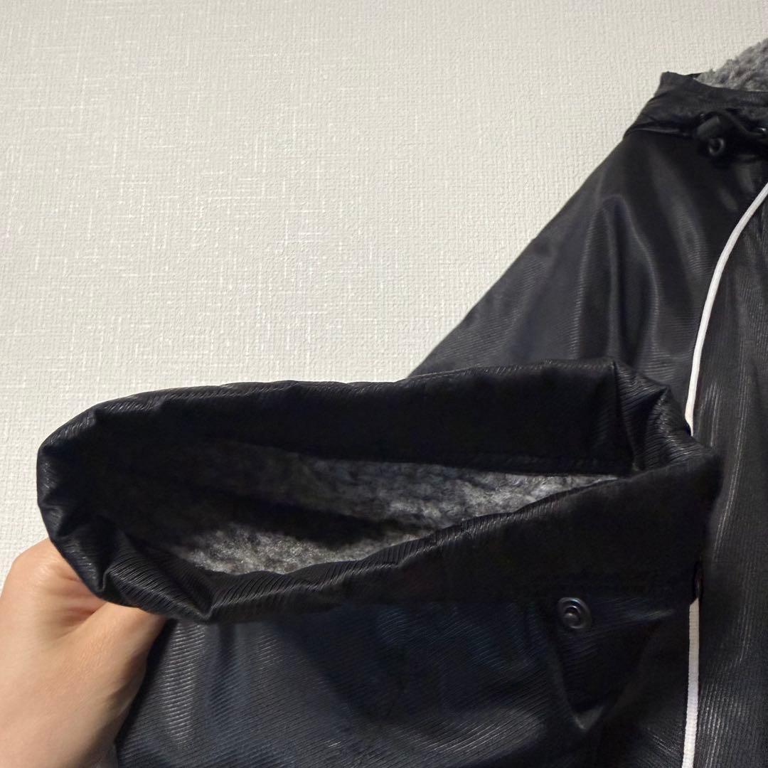 美品 NIKE ナイキ ボア フリース ロング ベンチコート フード付き M 黒