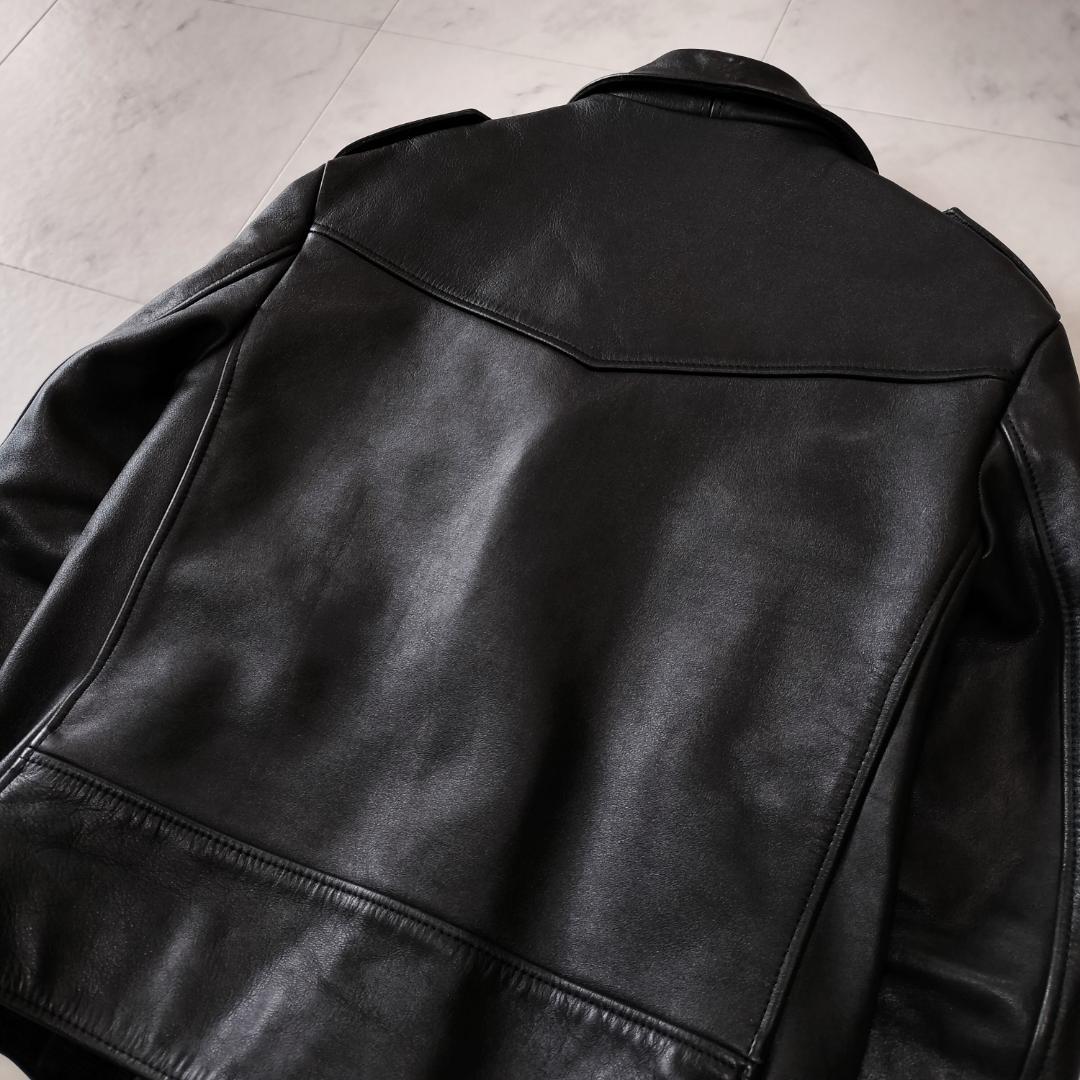 666 フロントベルトライダースジャケット 40 L ブラック LJM-10TF