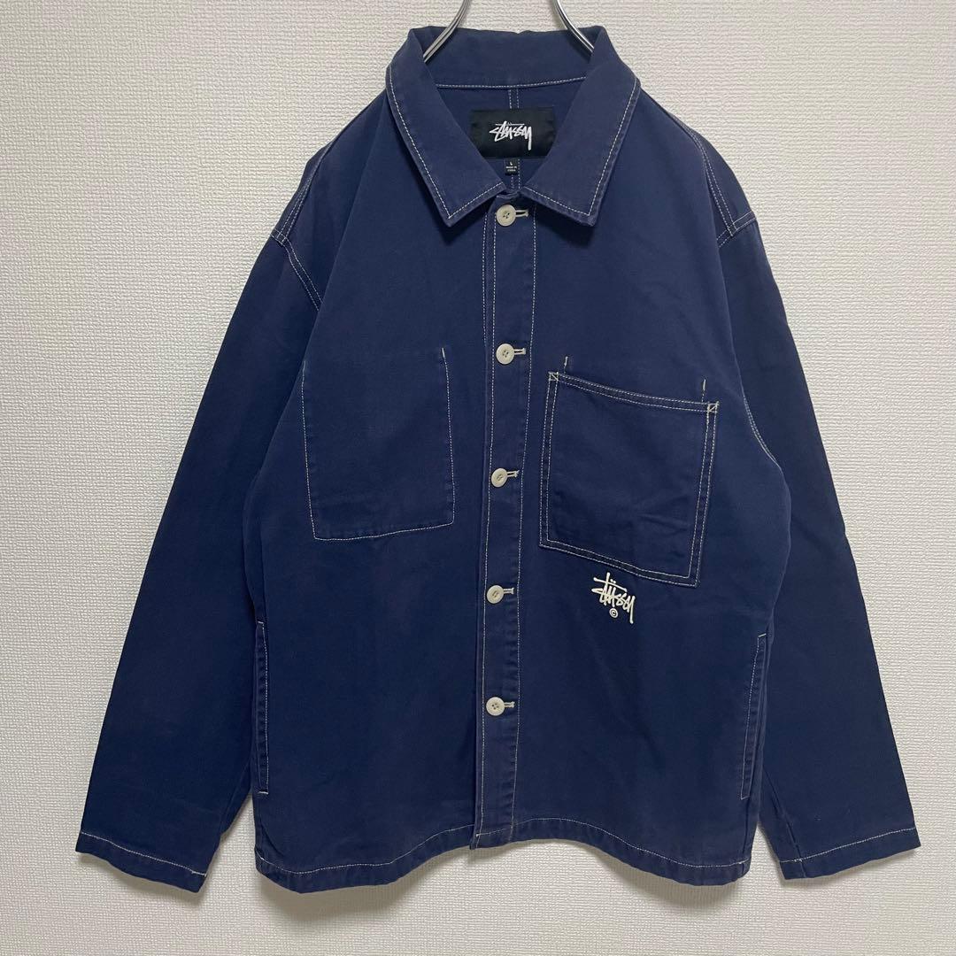 ステューシー ジャケット カバーオール ワンポイントロゴ