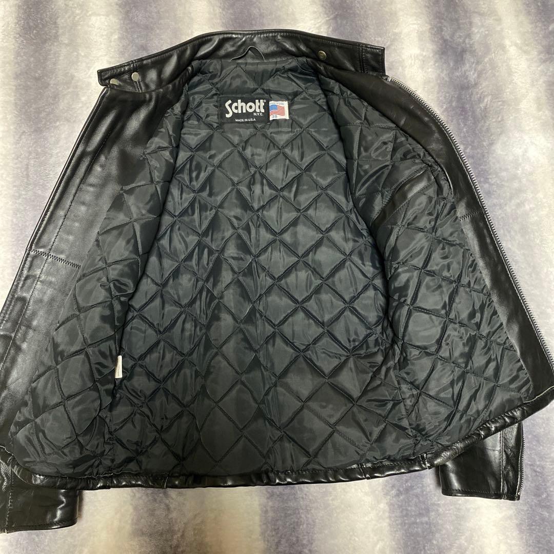USA製　SCHOTT　ショット　シングルライダース　レザージャケット