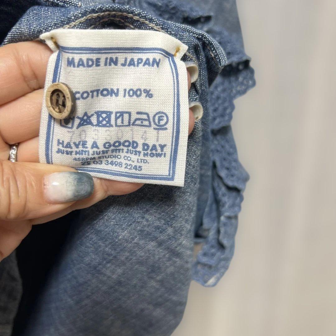 45Rインディゴ インドカディブラウス