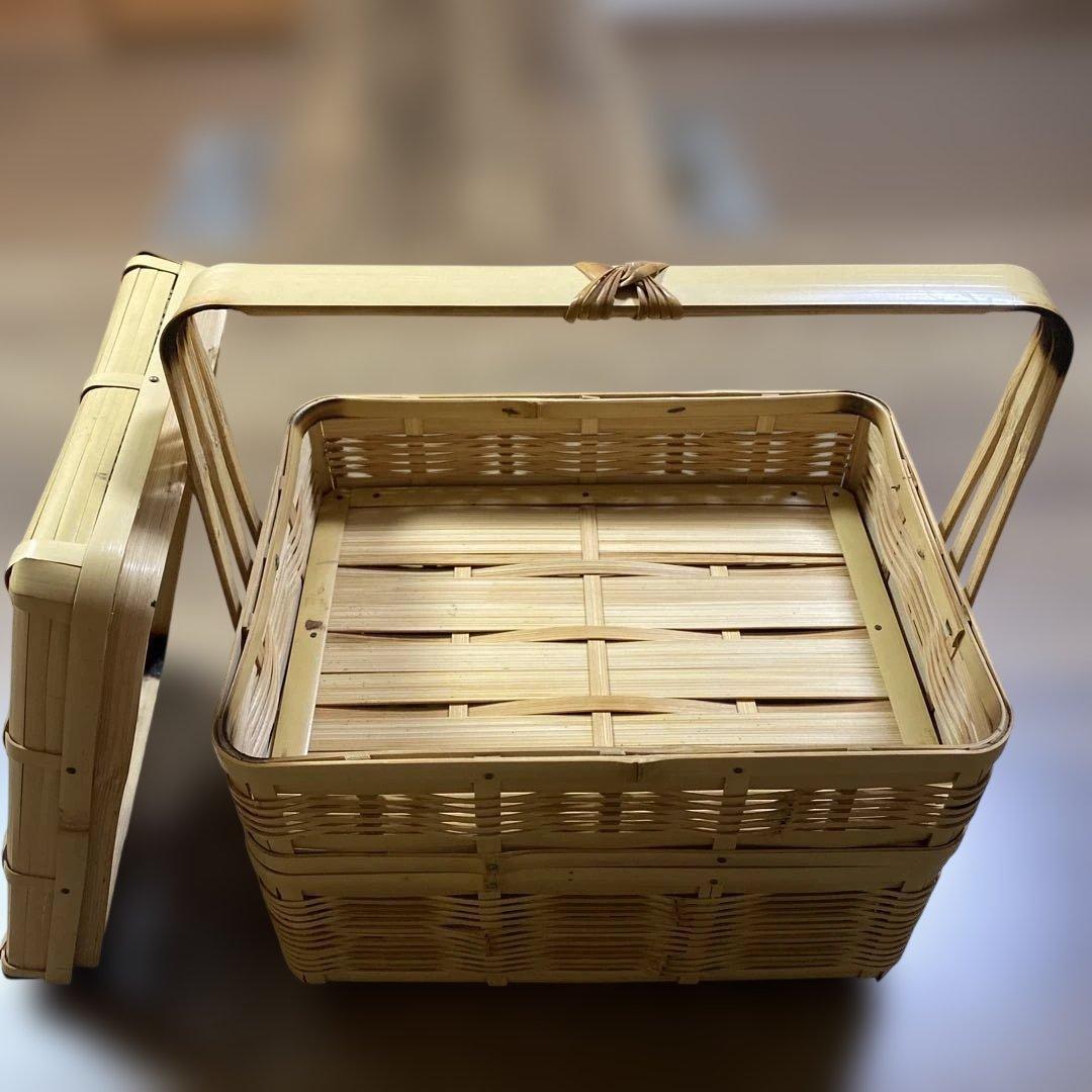 おじろ角物店「角物お弁当箱 横長2 段」　　お花見