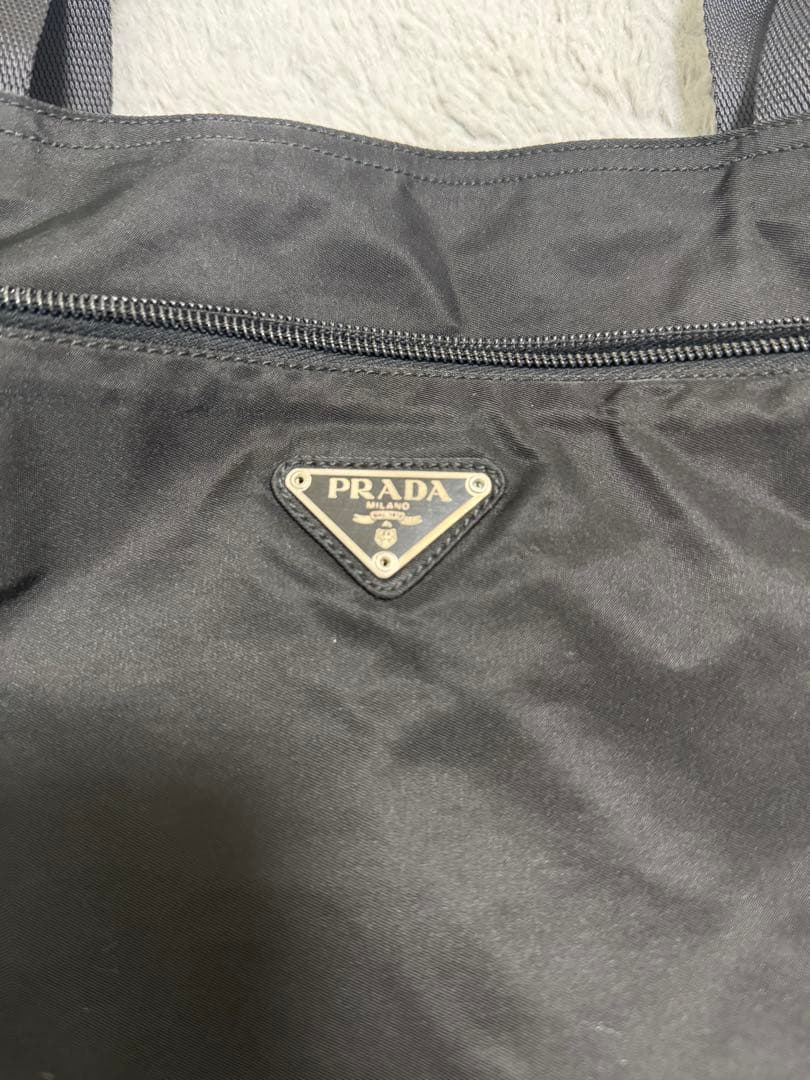 PRADA プラダ ナイロン トートバッグ ブラック 三角ロゴ 正規品