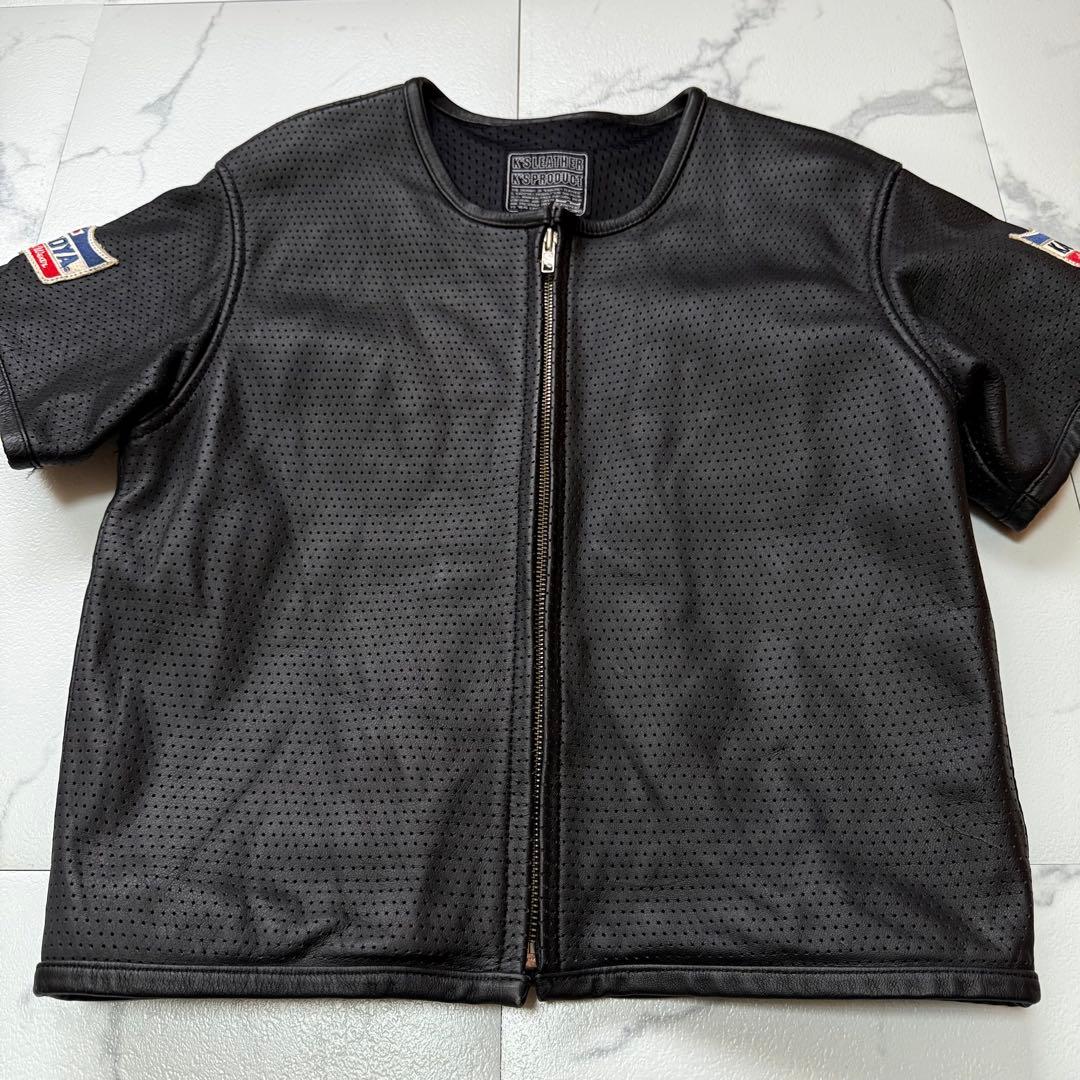 Fish750jp KADOYA カドヤ 本革 牛革 パンチング レザー