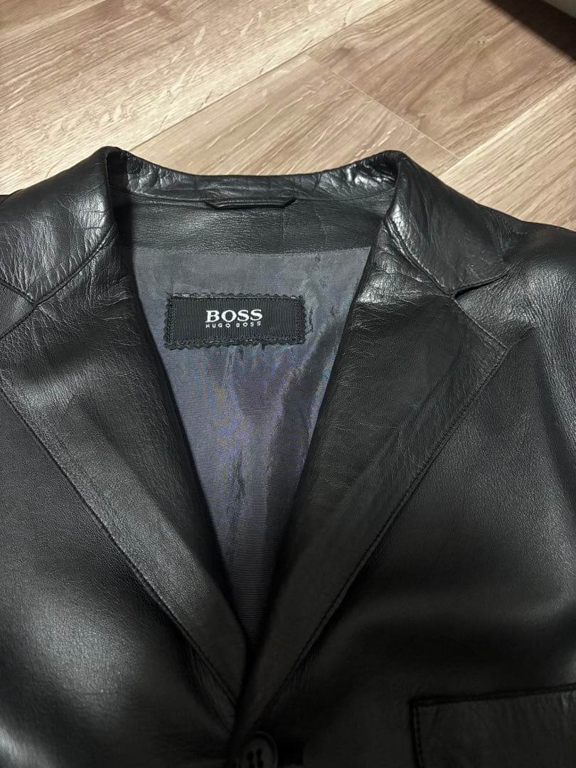 HUGO BOSS ヒューゴボス レザージャケット ブラック