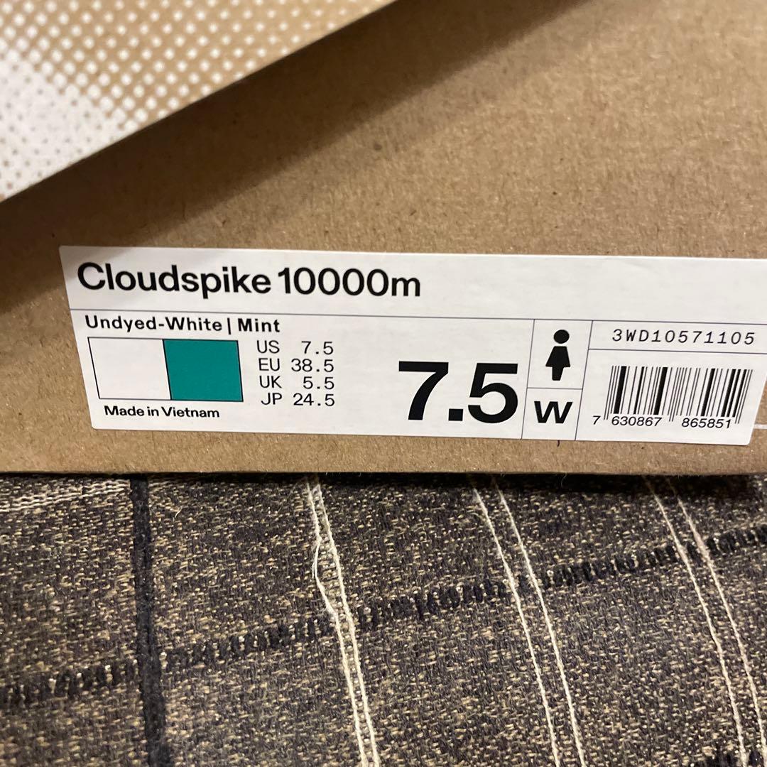 On Cloudspike 10000m ホワイト/ミント 24.5cm