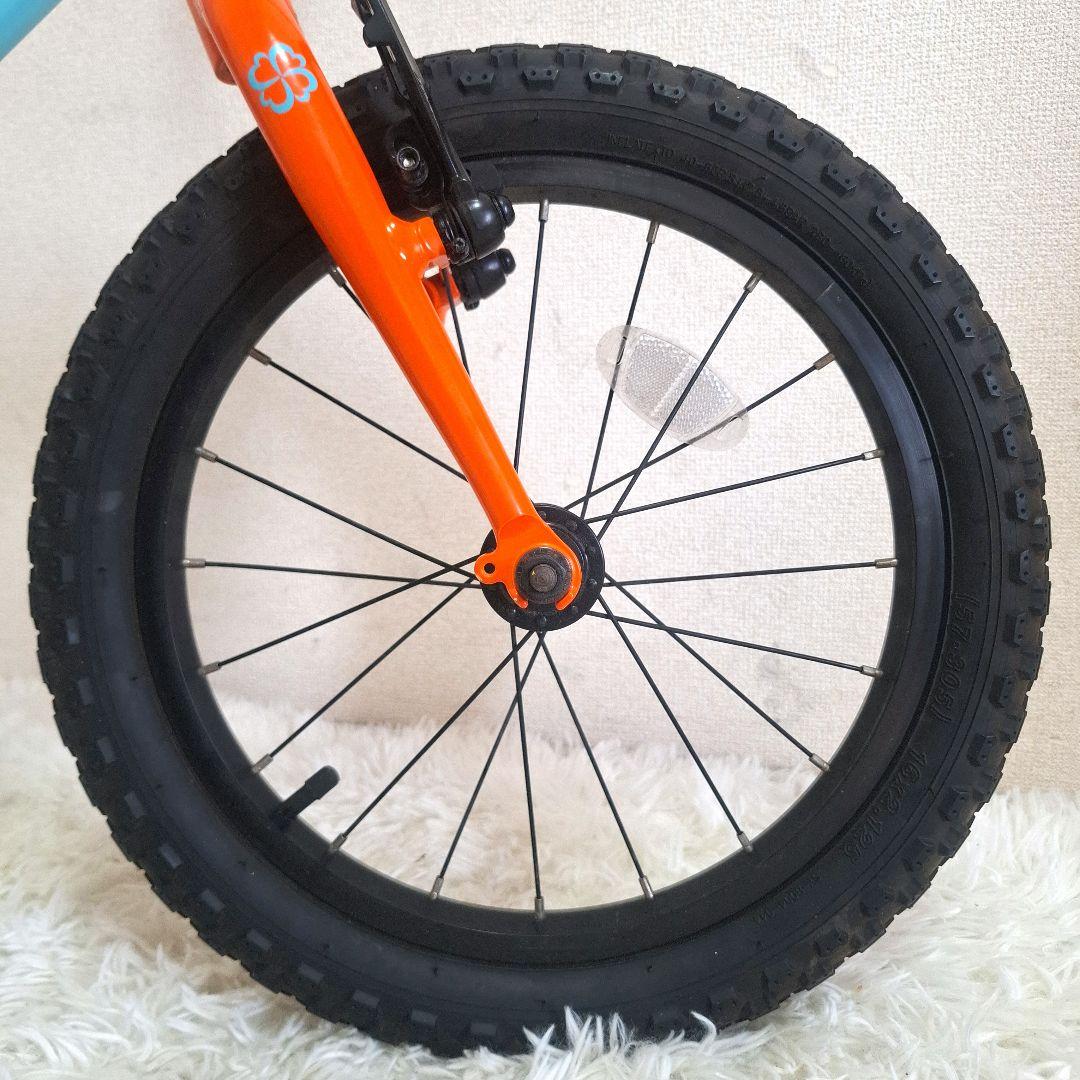 【美品】ヨツバサイクル 16サイズ キッズバイク 補助輪付き